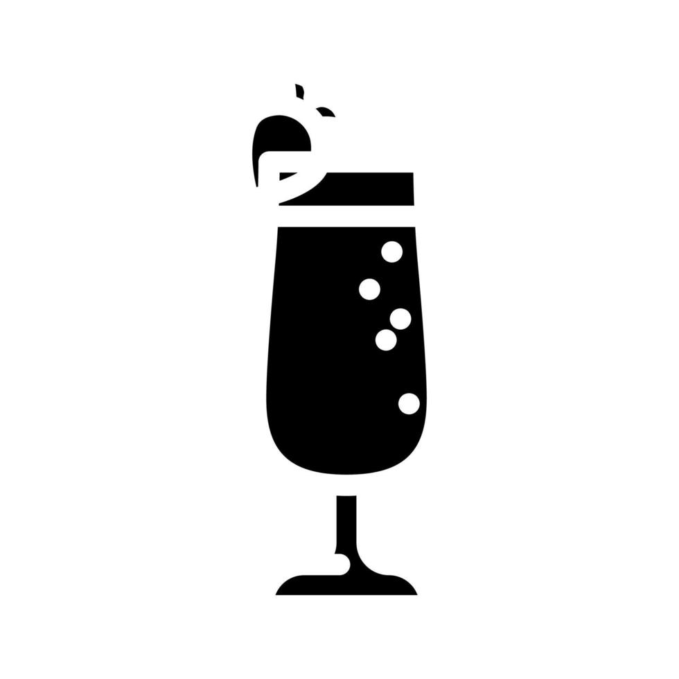 Joghurt Smoothie trinken Glyphe Symbol Vektor Illustration