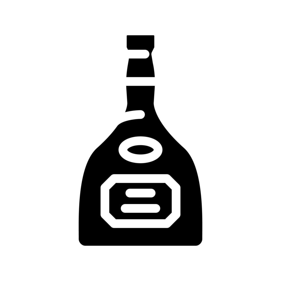 tequila dryck flaska glyf ikon vektor illustration