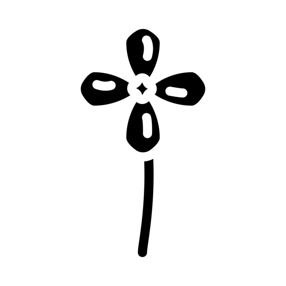 lila Blume Frühling Glyphe Symbol Vektor Illustration