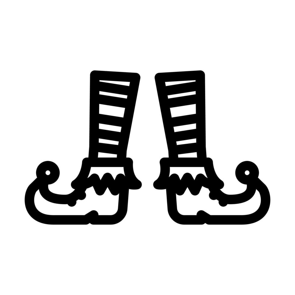 fötter älva liten linje ikon vektor illustration