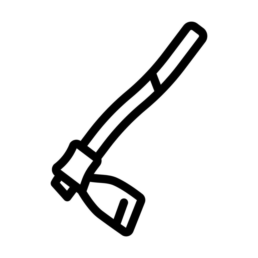 hacka trädgård verktyg linje ikon vektor illustration