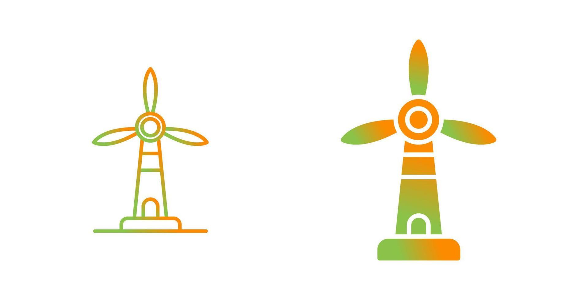 Symbol für Windmühlenvektor vektor