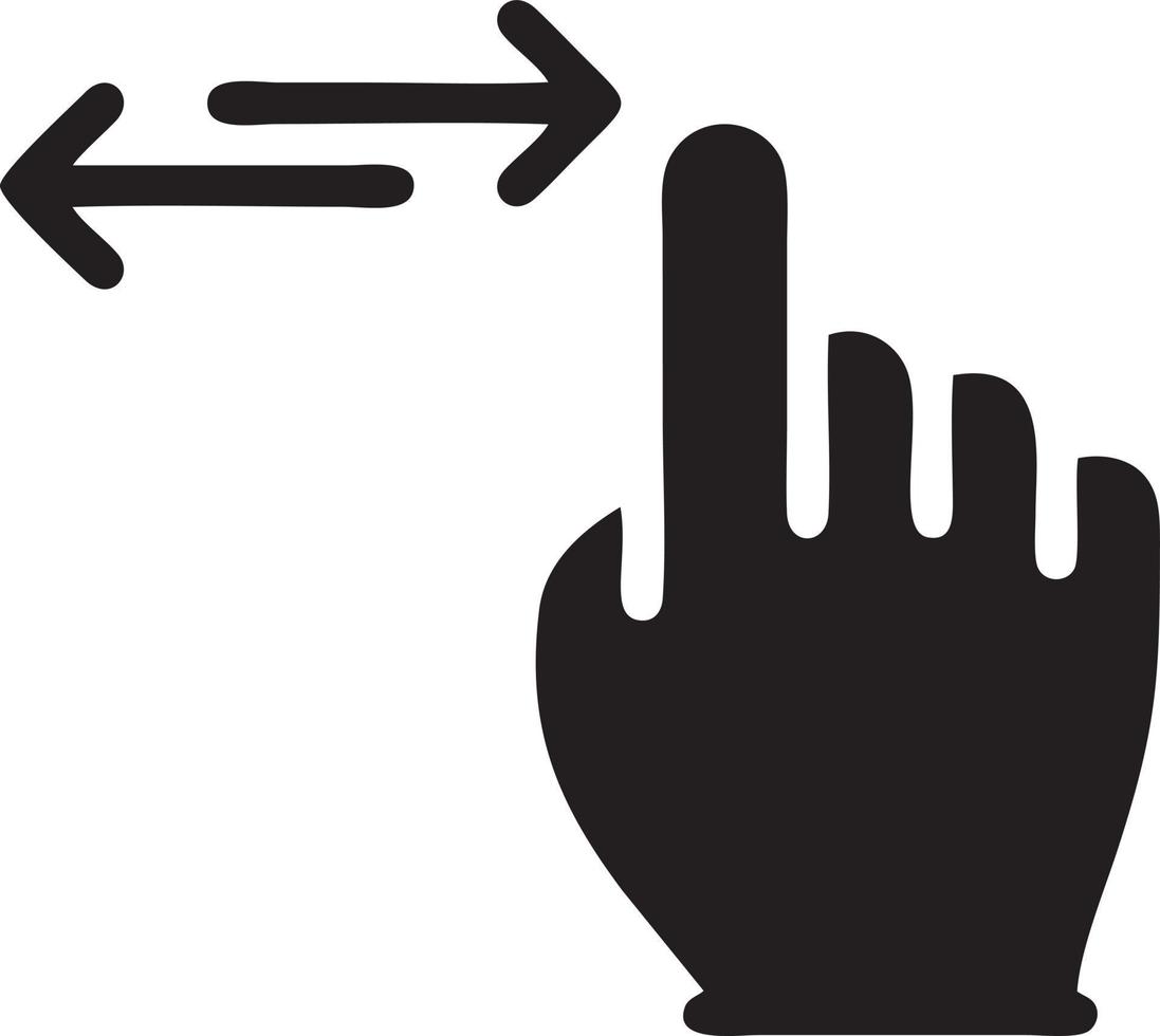 Hand Symbol Symbol Vektor Bild. Illustration von das isoliert Finger Hand berühren Mensch Design. eps 10