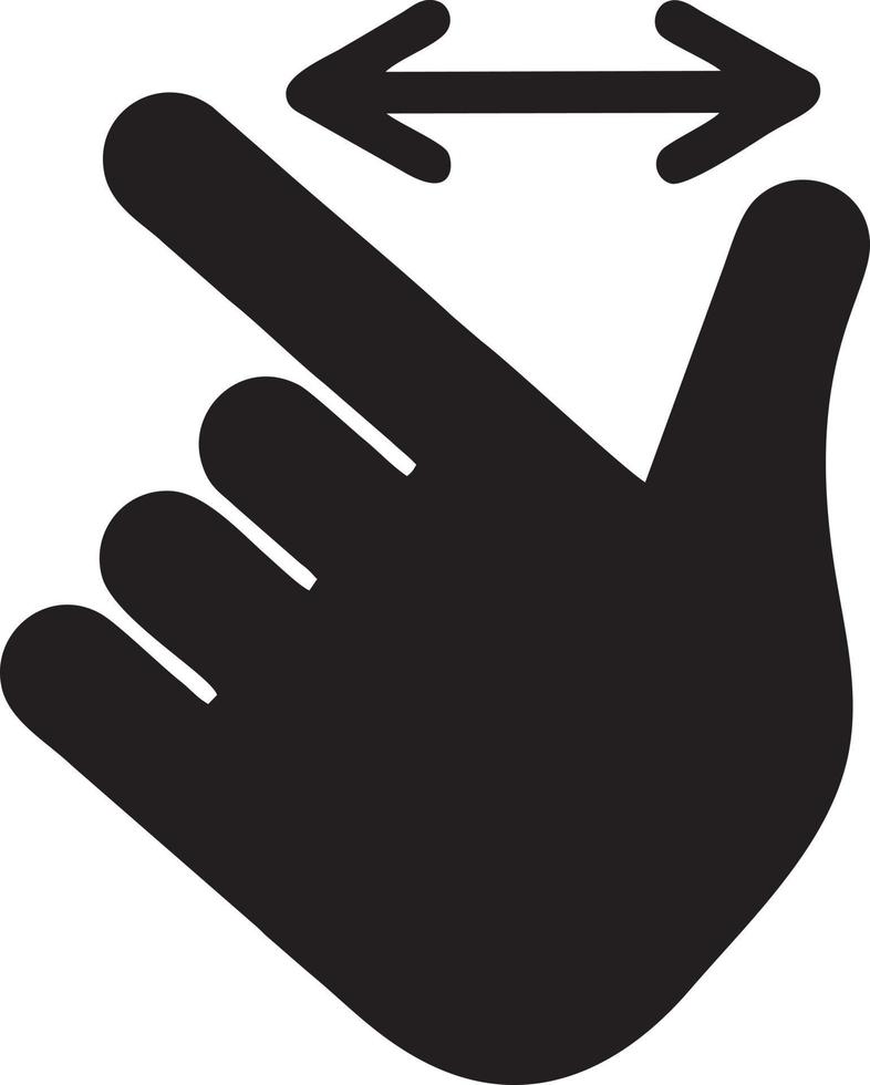 Hand Symbol Symbol Vektor Bild. Illustration von das isoliert Finger Hand berühren Mensch Design. eps 10