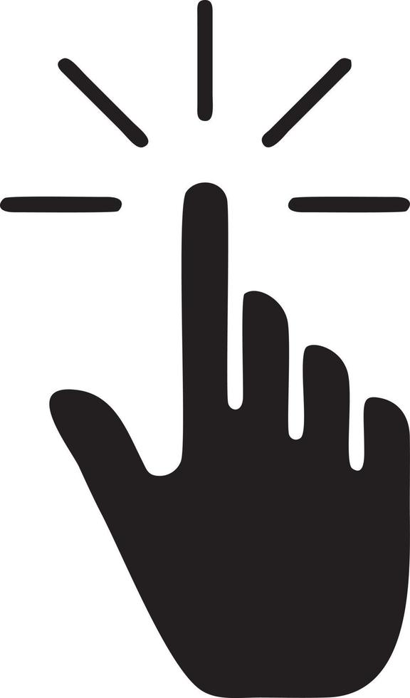 Hand Symbol Symbol Vektor Bild. Illustration von das isoliert Finger Hand berühren Mensch Design. eps 10