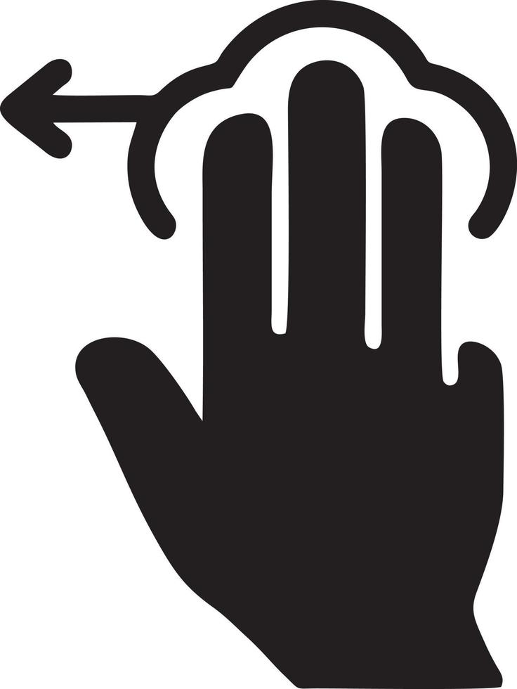 Hand Symbol Symbol Vektor Bild. Illustration von das isoliert Finger Hand berühren Mensch Design. eps 10