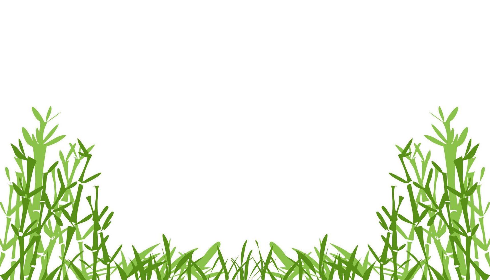 Hintergrund Illustration mit viele von Gras und Bambus vektor