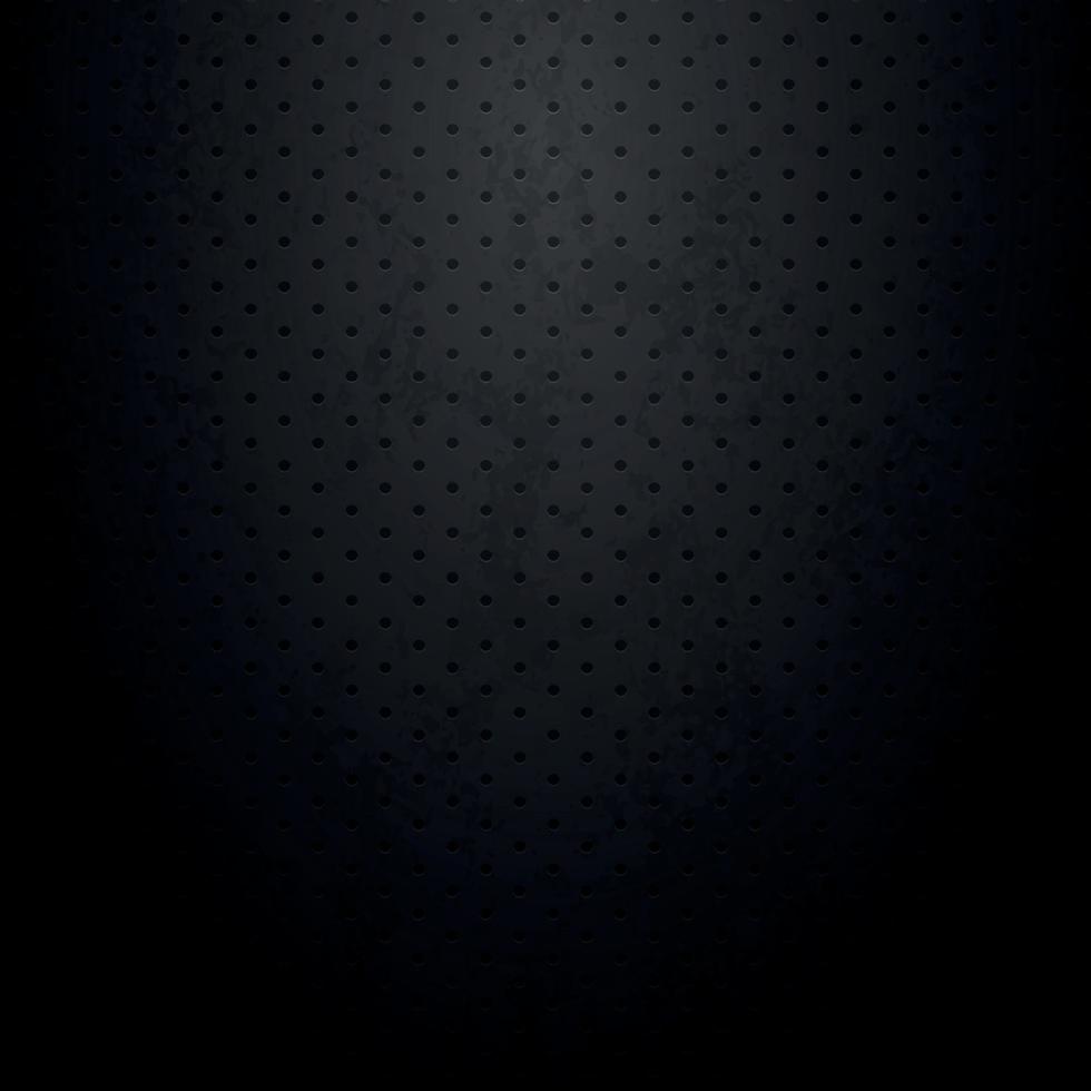 schwarzer perforierter Hintergrund mit schwarzen Löchern und Glühen vektor