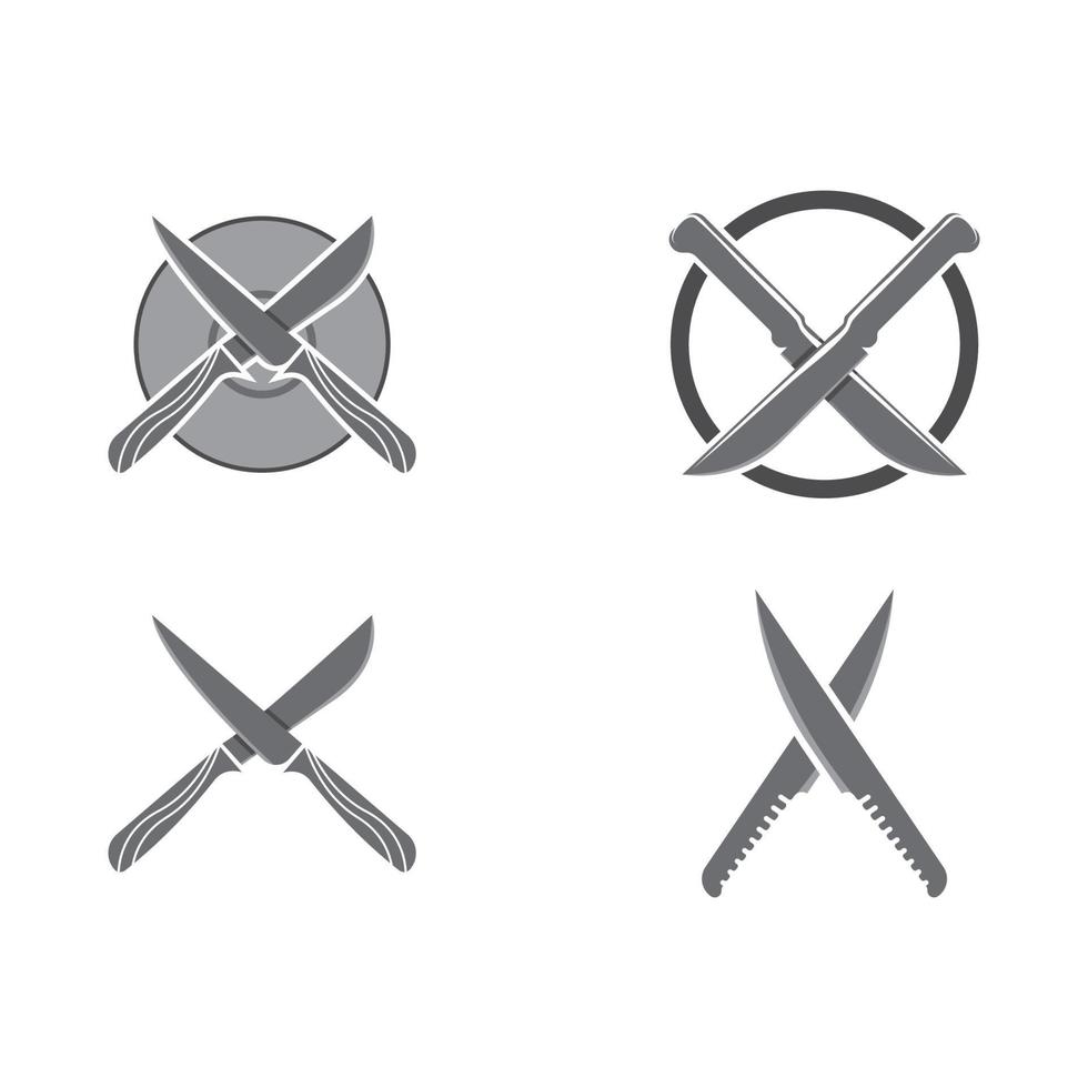 Messer-Logo-Icon-Vorlage und Symbolvektor vektor