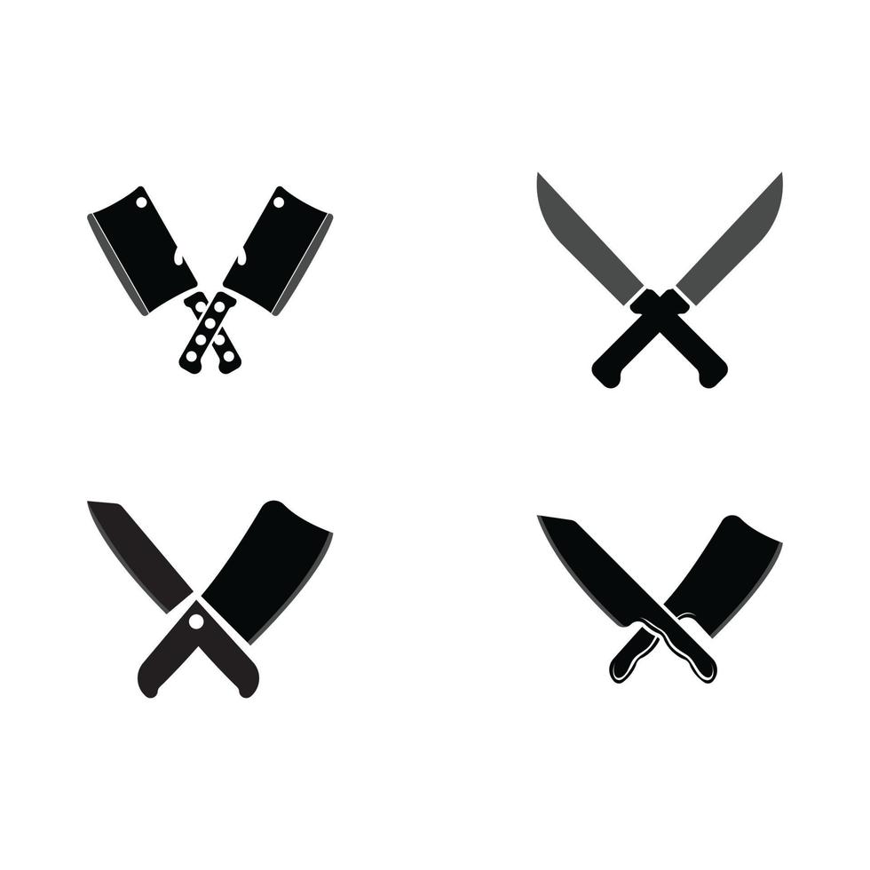kniv logotyp ikon mall och symbol vektor