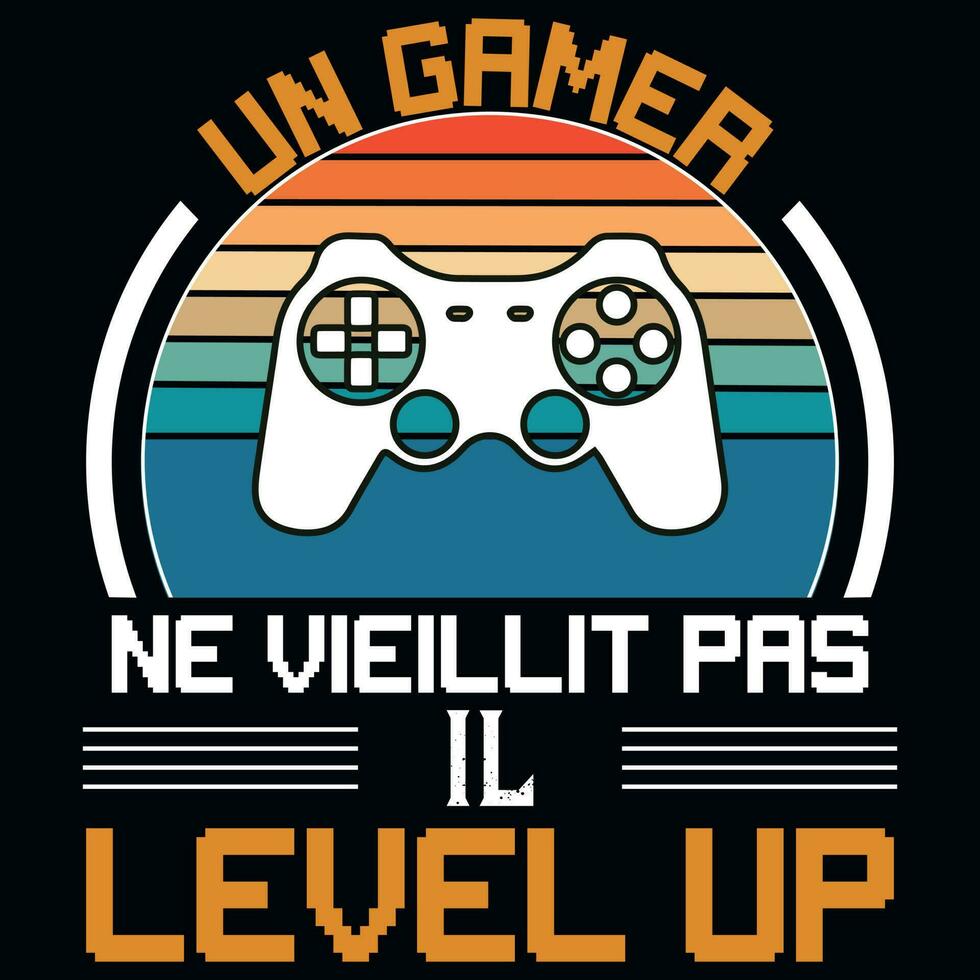 gaming årgångar tshirt design vektor