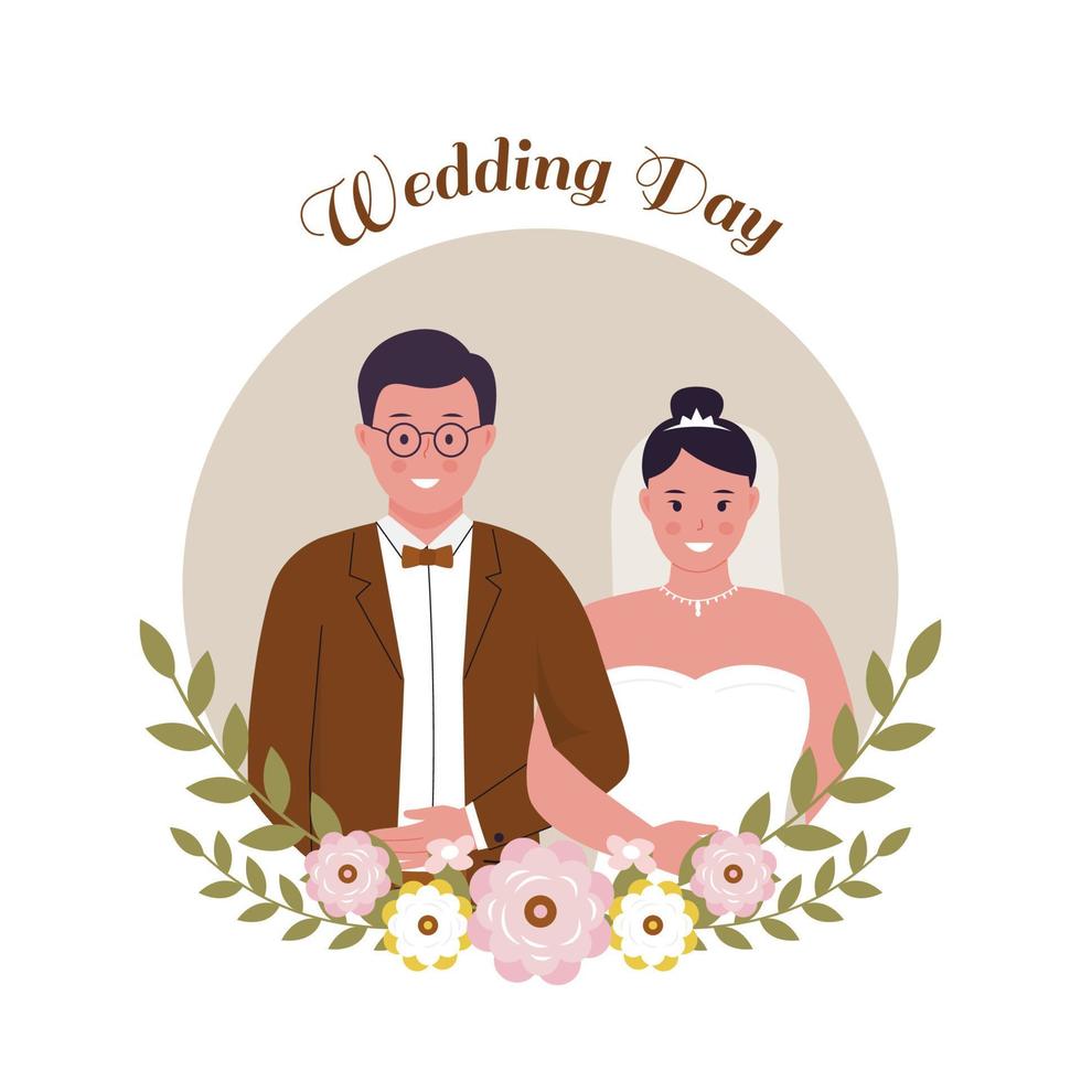 Hochzeit Paar Illustration Konzept vektor