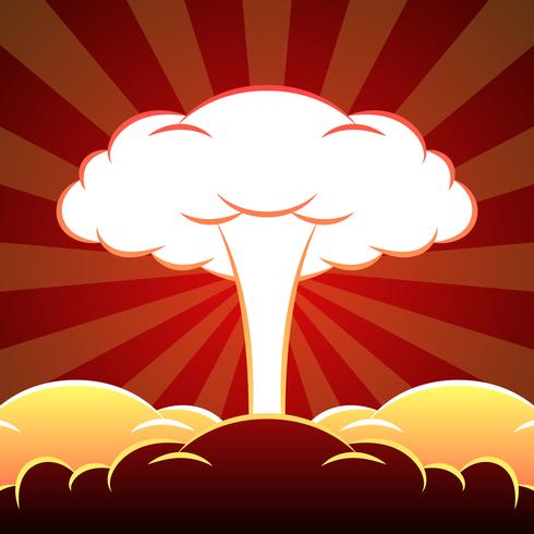 nukleär explosion illustration vektor