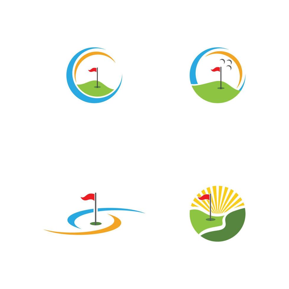 golf logotyp mall ikon design vektor