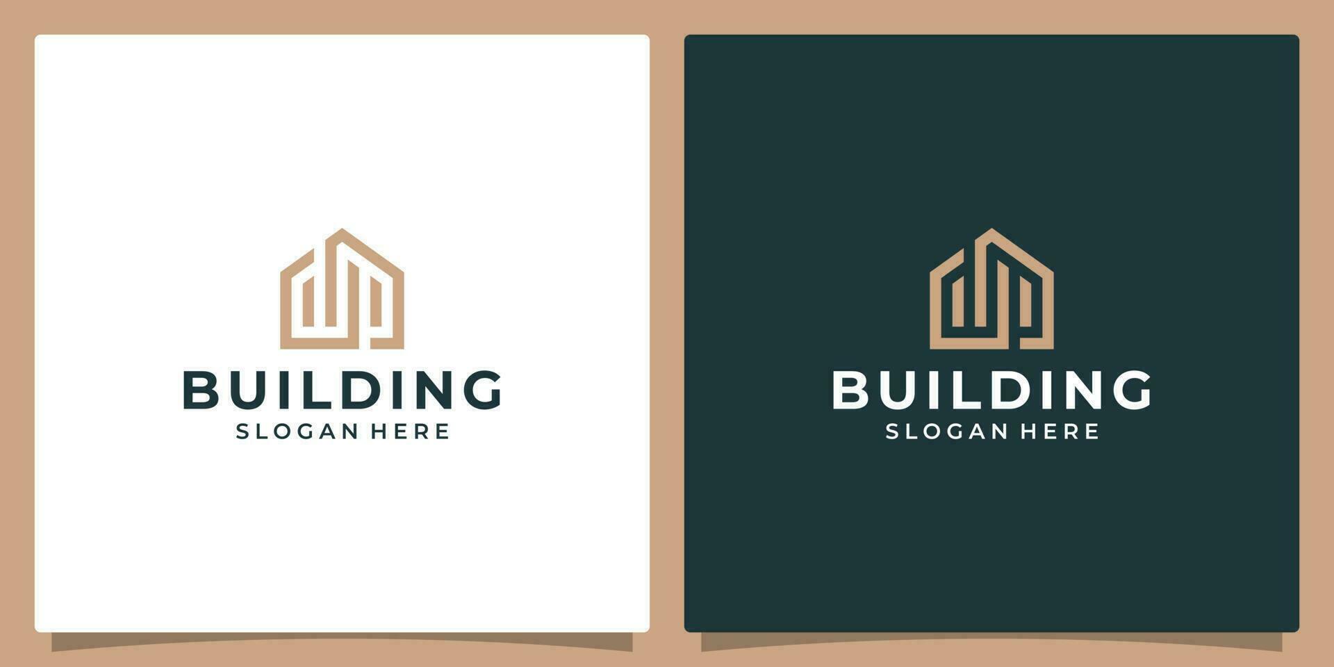 Haus Gebäude Logo mit Initiale Brief d und p abstrakt. Vektor Illustration Grafik Design im Linie Kunst Stil. gut zum Marke, Werbung, echt Anwesen, Konstruktion, Gebäude, und heim.