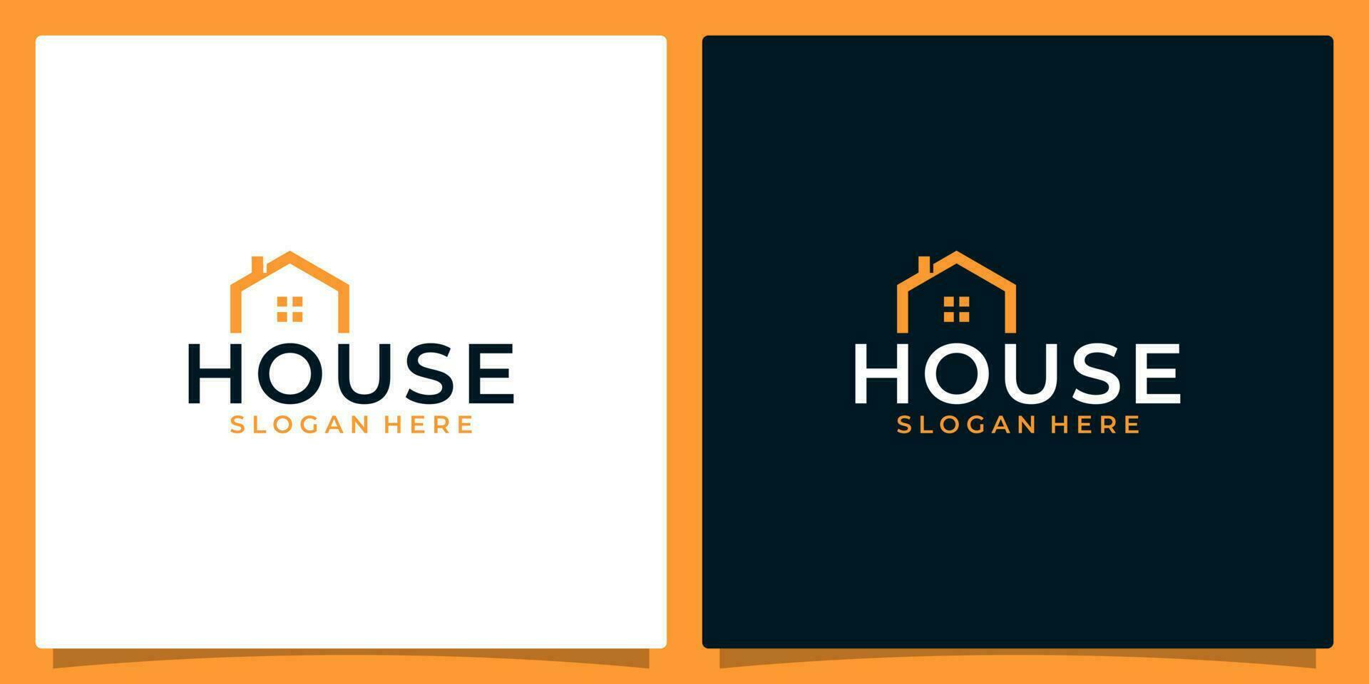 Haus Beschriftung Design mit Haus Gebäude Logo gestalten Vektor Illustration. gut zum Marke, Werbung, echt Anwesen, Konstruktion, Eigentum und Zuhause