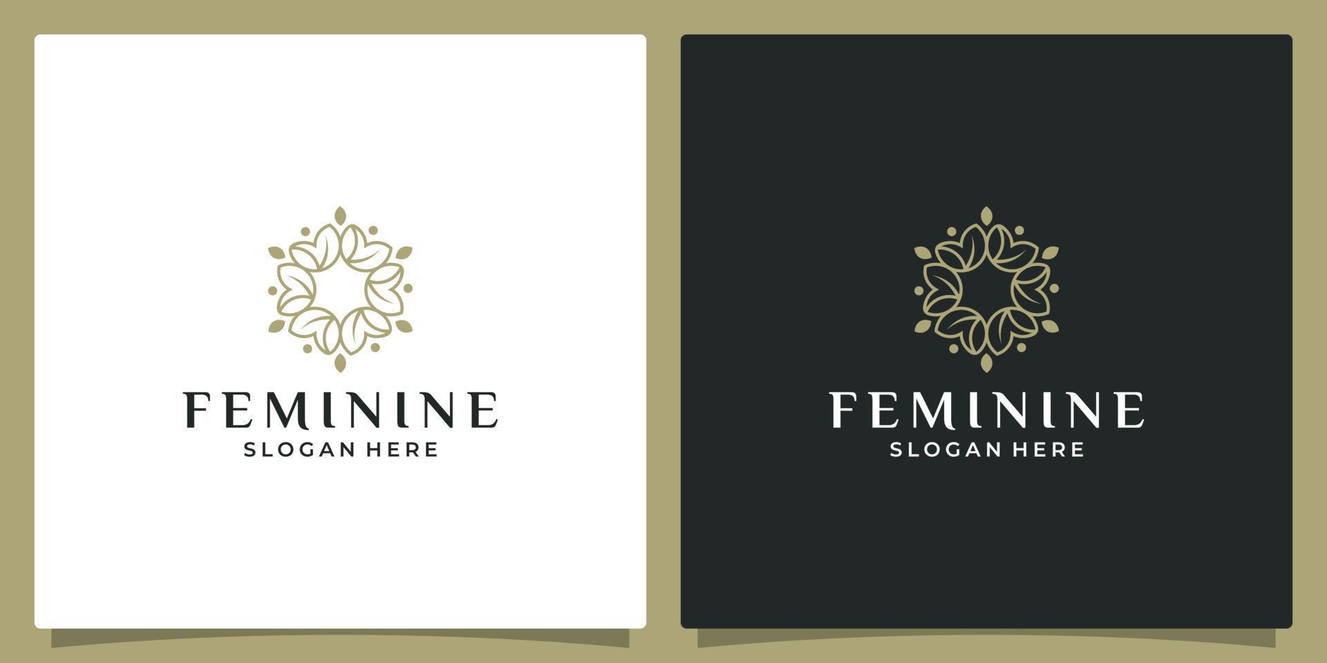 elegant Blume Logo Design abstrakt. können Sein benutzt zum Schönheit Salons, Dekorationen, Boutiquen, Heilbäder, Yoga, kosmetisch und Haut Pflege Produkte. Prämie Vektor