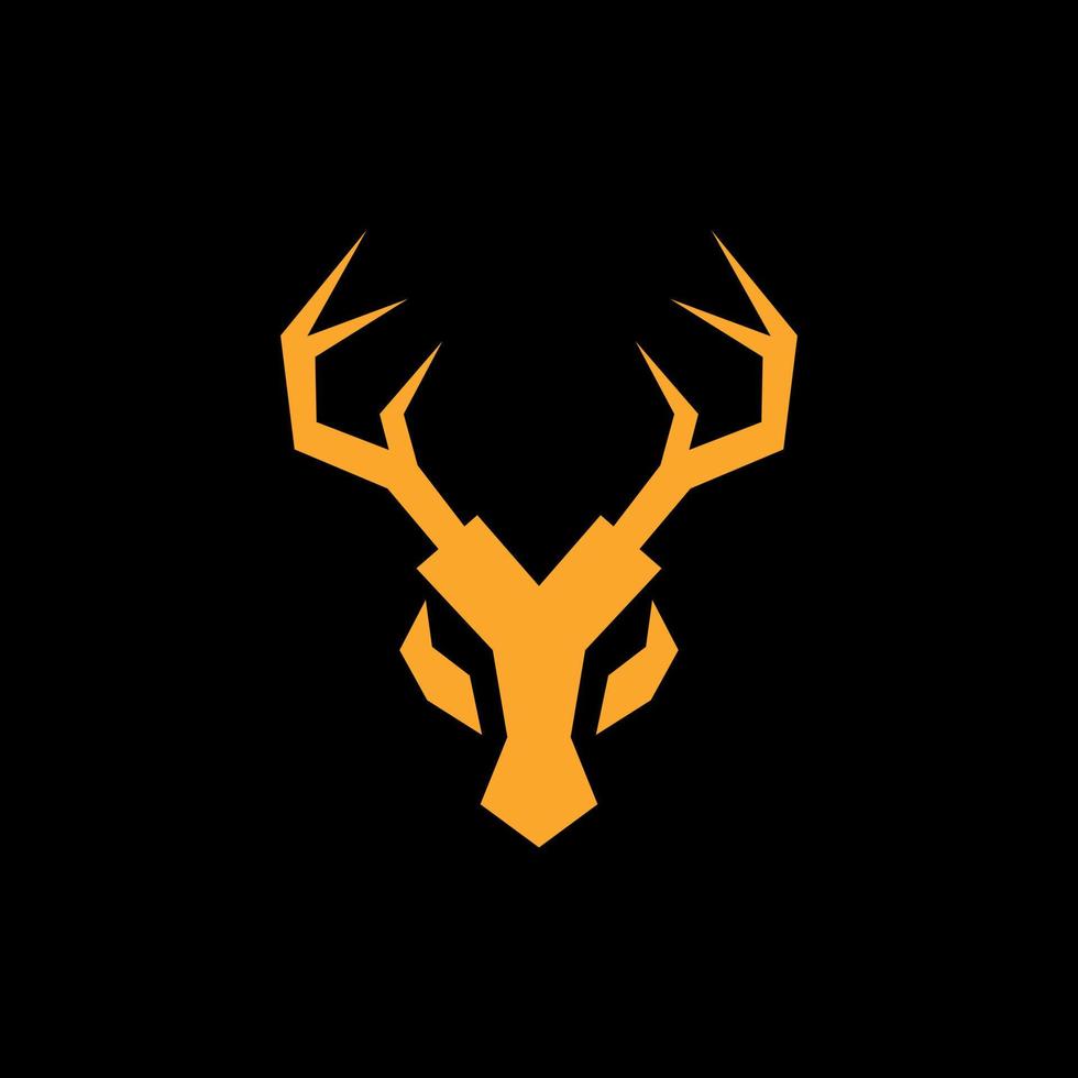 hjorthorn huvud geometrisk kreativ logotyp vektor