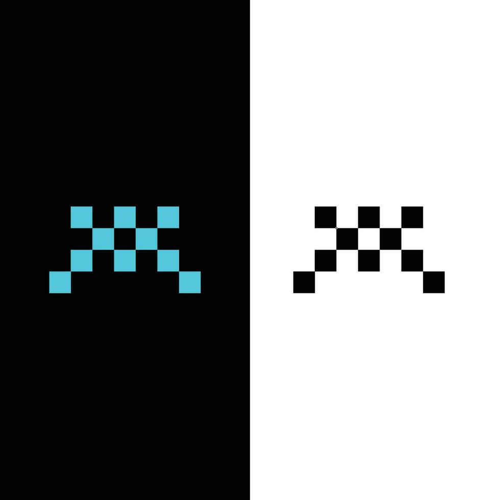 pixel konst ikon isolerat på vit bakgrund vektor