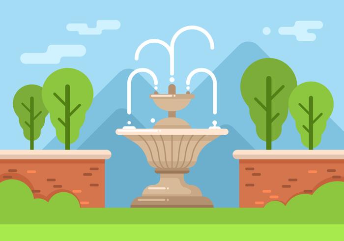 Schöner Brunnen ClipArt vektor