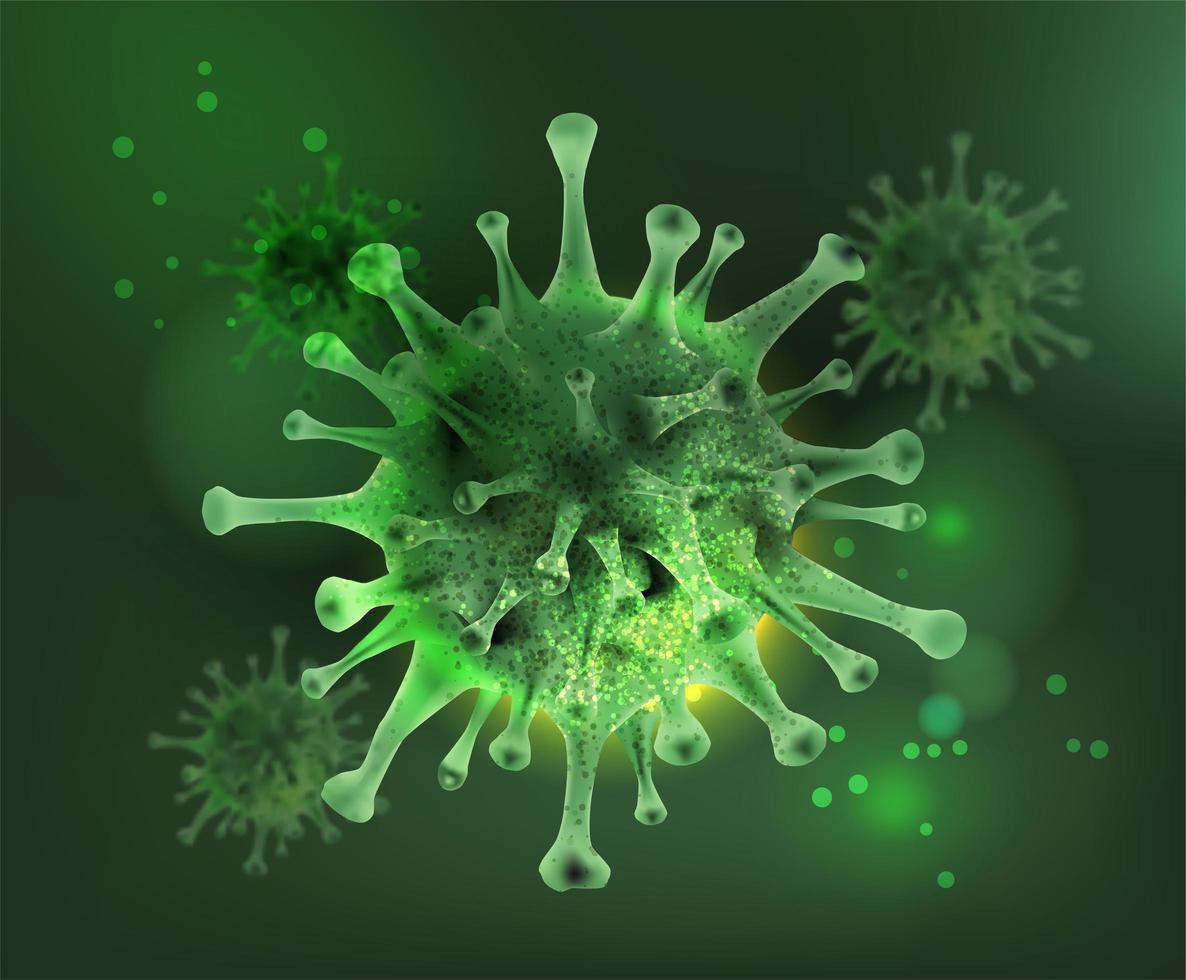Coronavirus 2019-ncov grünes Design vektor