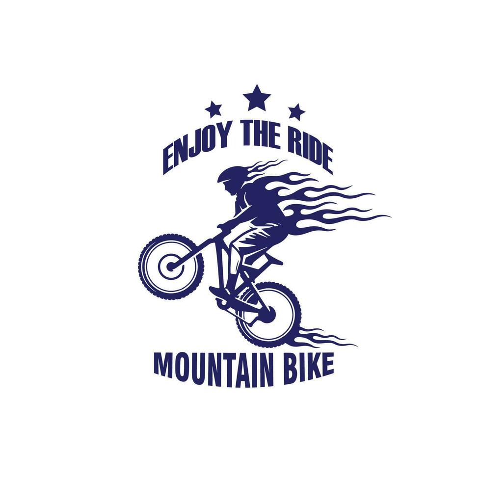 Logo Berg Fahrrad Vektor Illustration