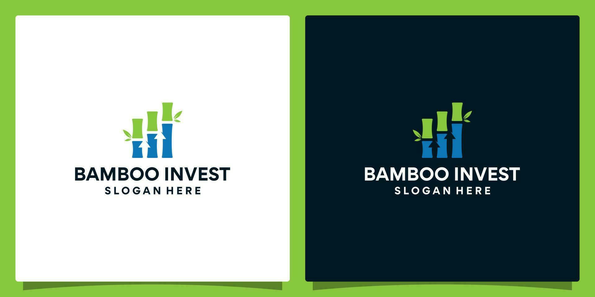 bambu design logotyp mall med finansiell investering Diagram logotyp. marknadsföring, försäljning och tillväxt logotyp grafisk design vektor illustration. symbol, ikon, kreativ