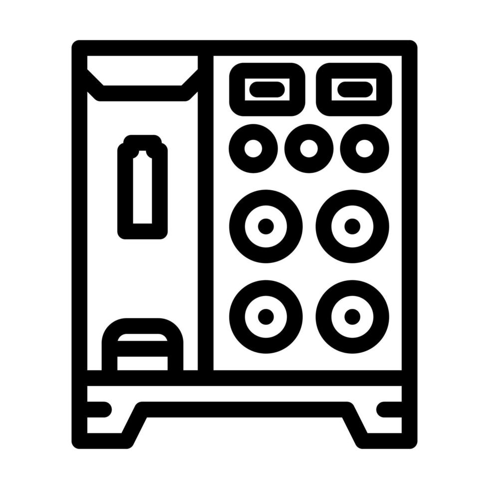 Batterie Veranstalter Garage Werkzeug Linie Symbol Vektor Illustration