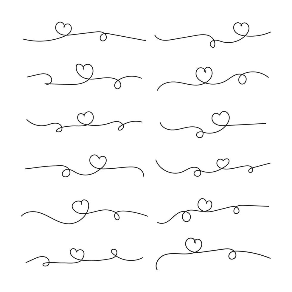 hand dragen valentine hjärta text svans klotter lines.swoosh linje konst tecken vektor design element för logotyp bröllop, affisch, begravning, inbjudan, baner, hälsning kort vektor konst bakgrund