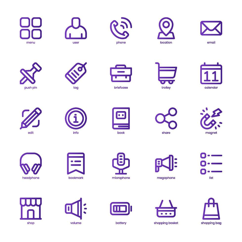 Handy, Mobiltelefon App Symbol Pack zum Ihre Webseite Design, Logo, Anwendung, und Benutzer Schnittstelle. Handy, Mobiltelefon App Symbol Basic Linie Gradient Design. Vektor Grafik Illustration und editierbar Schlaganfall.