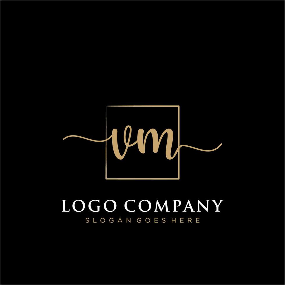 första vm feminin logotyp samlingar mall. handstil logotyp av första signatur, bröllop, mode, smycken, boutique, blommig och botanisk med kreativ mall för några företag eller företag. vektor