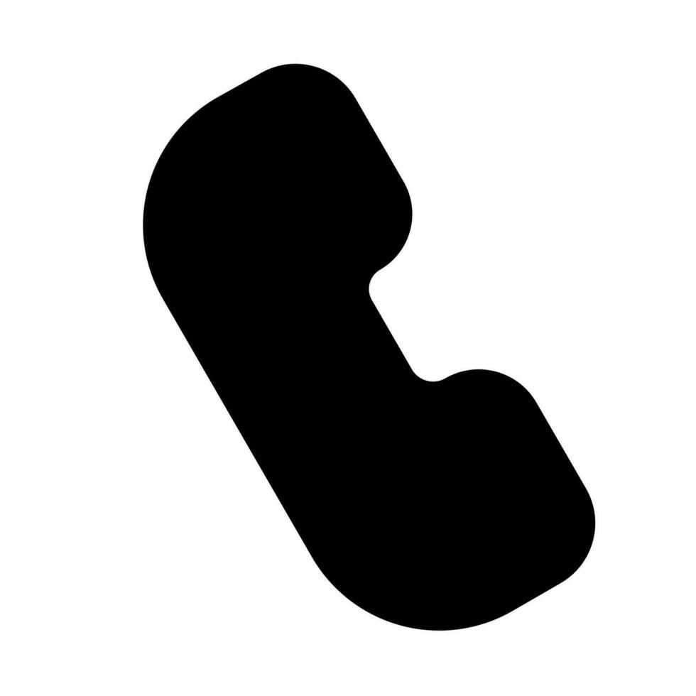 Anruf von Benutzer Schnittstelle solide Symbol einstellen vektor