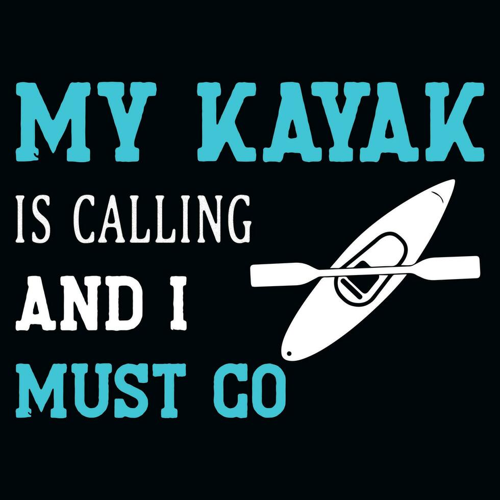 Kajakpaddling tshirt design vektor