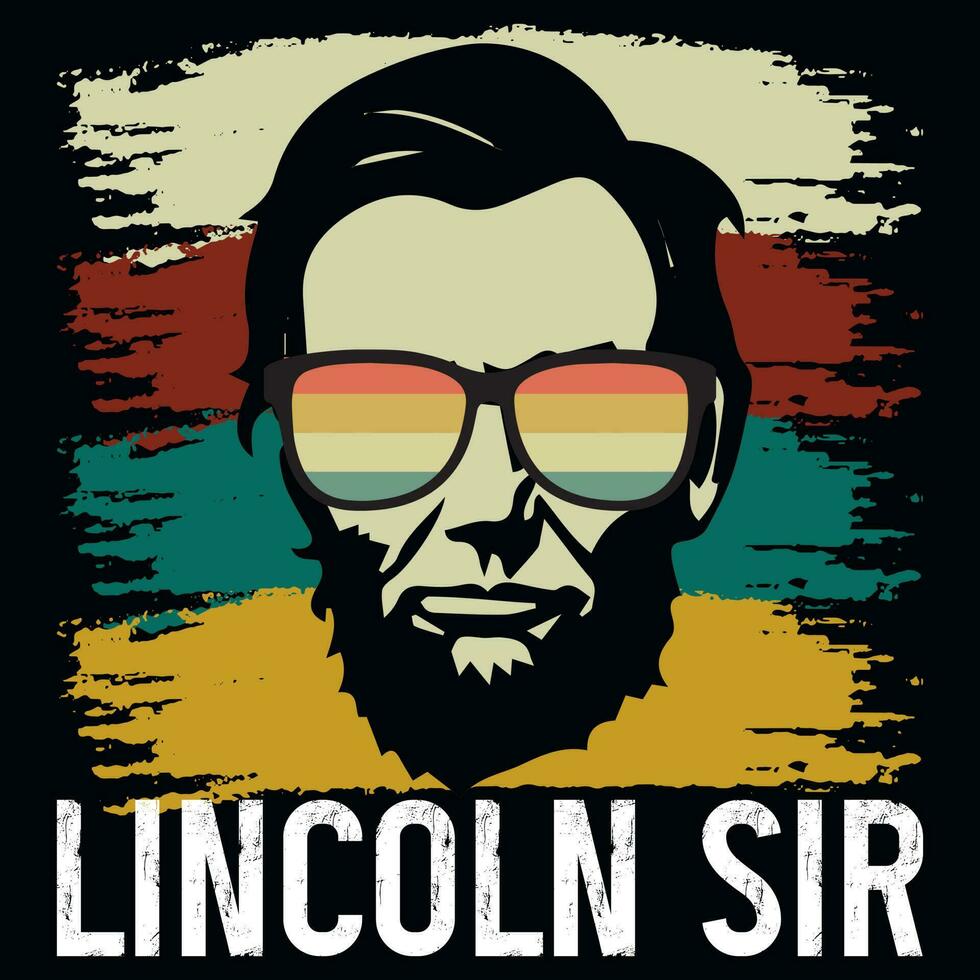 Lincoln Herr Jahrgänge T-Shirt Design vektor