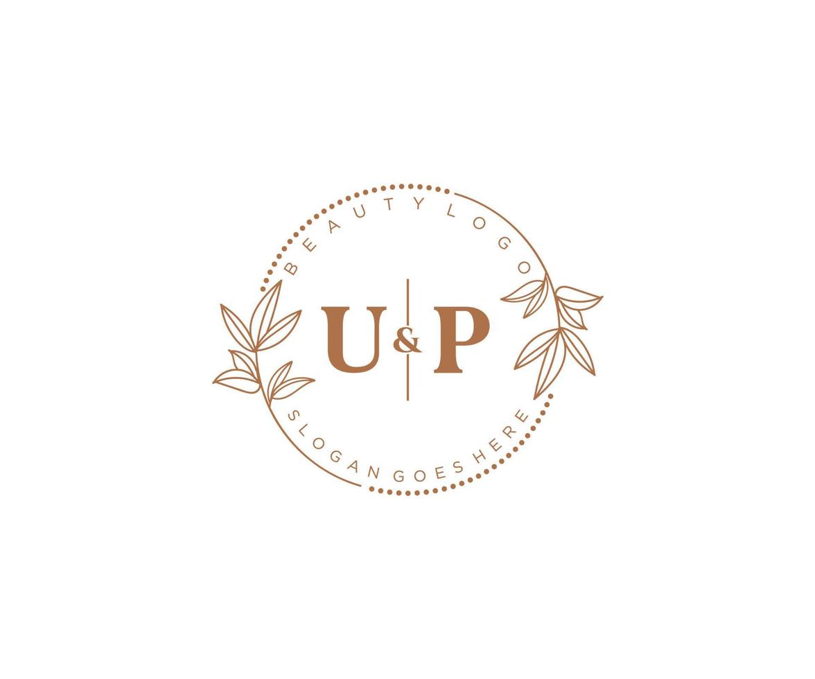 Initiale oben Briefe schön Blumen- feminin editierbar vorgefertigt Monoline Logo geeignet zum Spa Salon Haut Haar Schönheit Boutique und kosmetisch Unternehmen. vektor