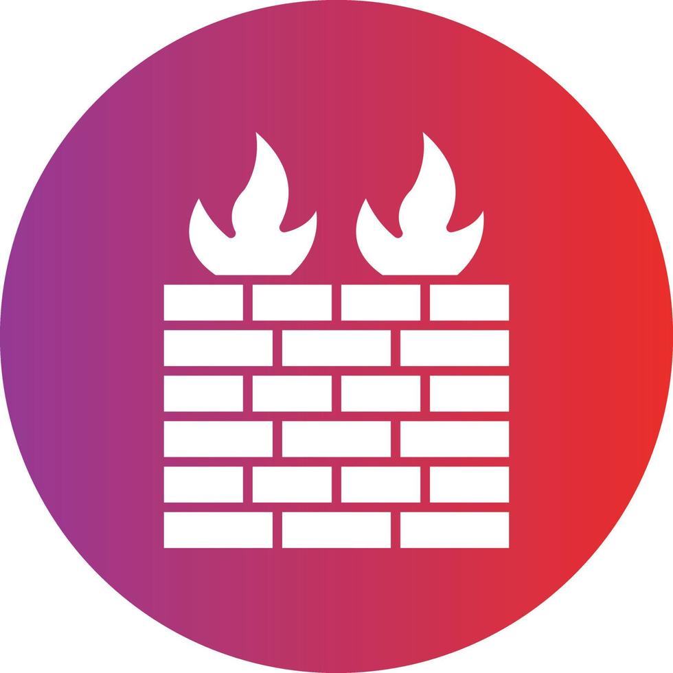 vektor design brandvägg ikon stil