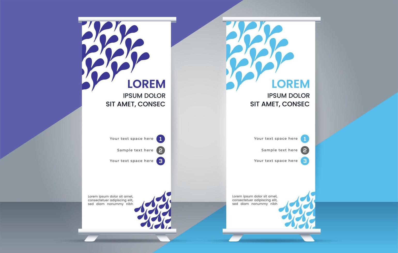 modern rollen oben Banner Design Vorlage. Flyer. ziehen hoch. Präsentation. Broschüre. Poster. Werbung. vektor