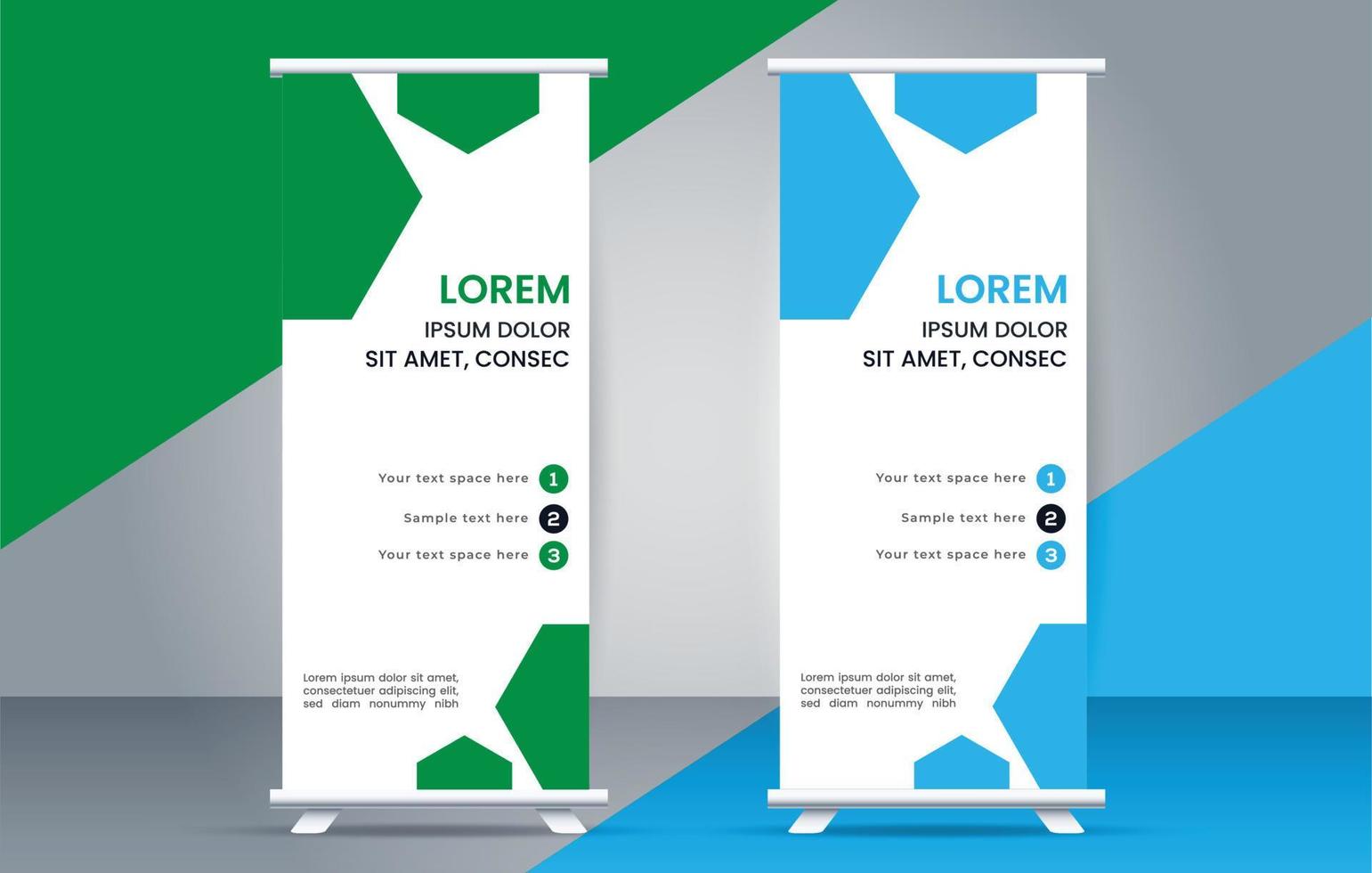 modern rollen oben Banner Design Vorlage. Flyer. ziehen hoch. Präsentation. Broschüre. Poster. Werbung. vektor