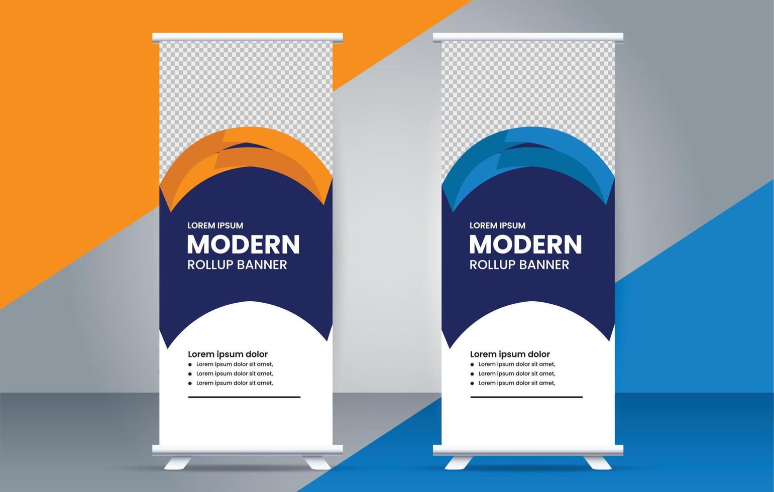 modern kreativ rollen oben Banner Design vektor