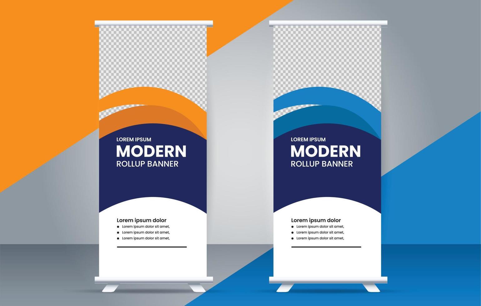 modern kreativ rollen oben Banner Design vektor