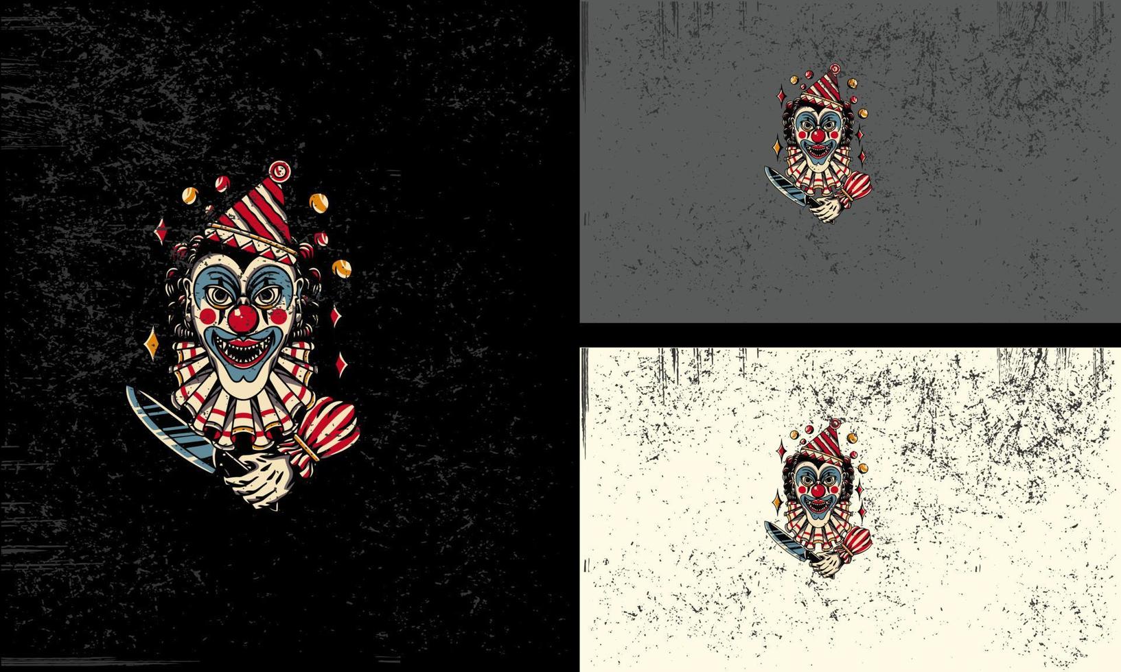 Clown Vektor Illustration Maskottchen Design