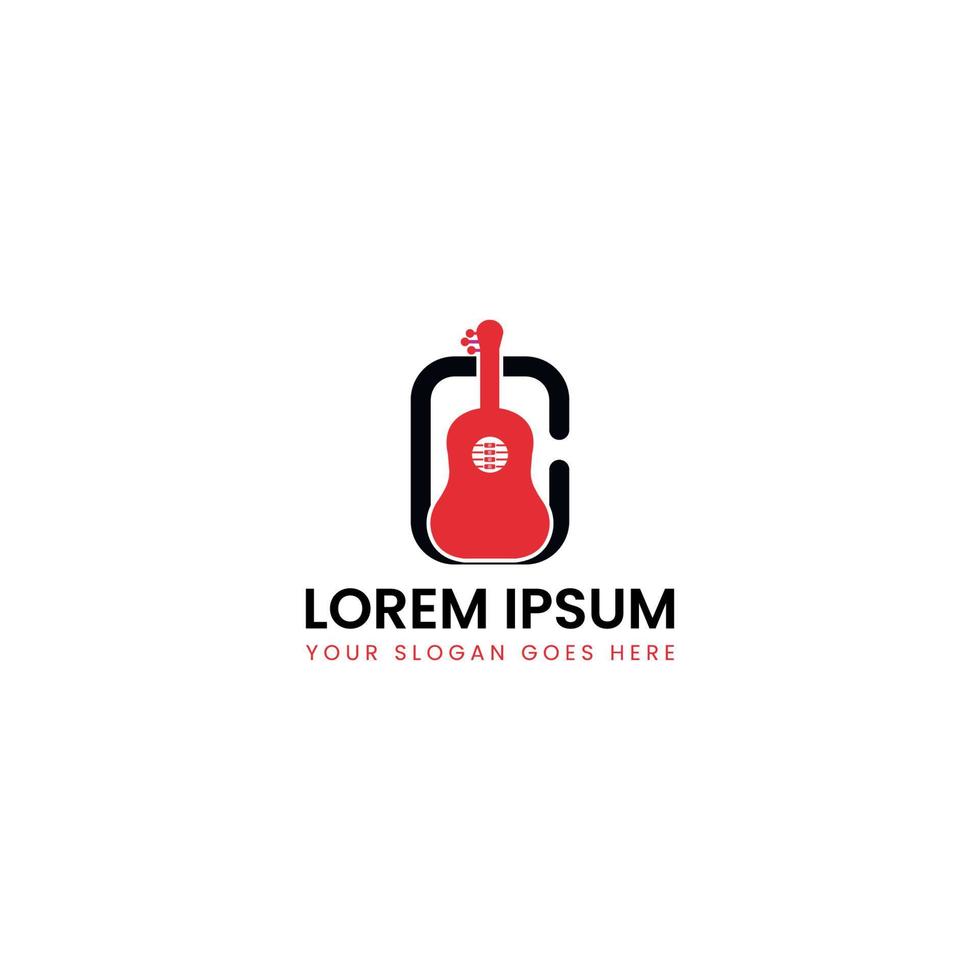 kreativ, modern c Brief Gitarre Musik- Logo Design Vorlage vektor