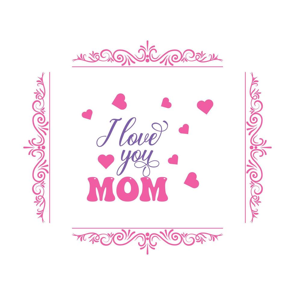 glücklich Mütter Tag Feier Gruß Karte Hintergrund Mama und Kind Liebe vektor