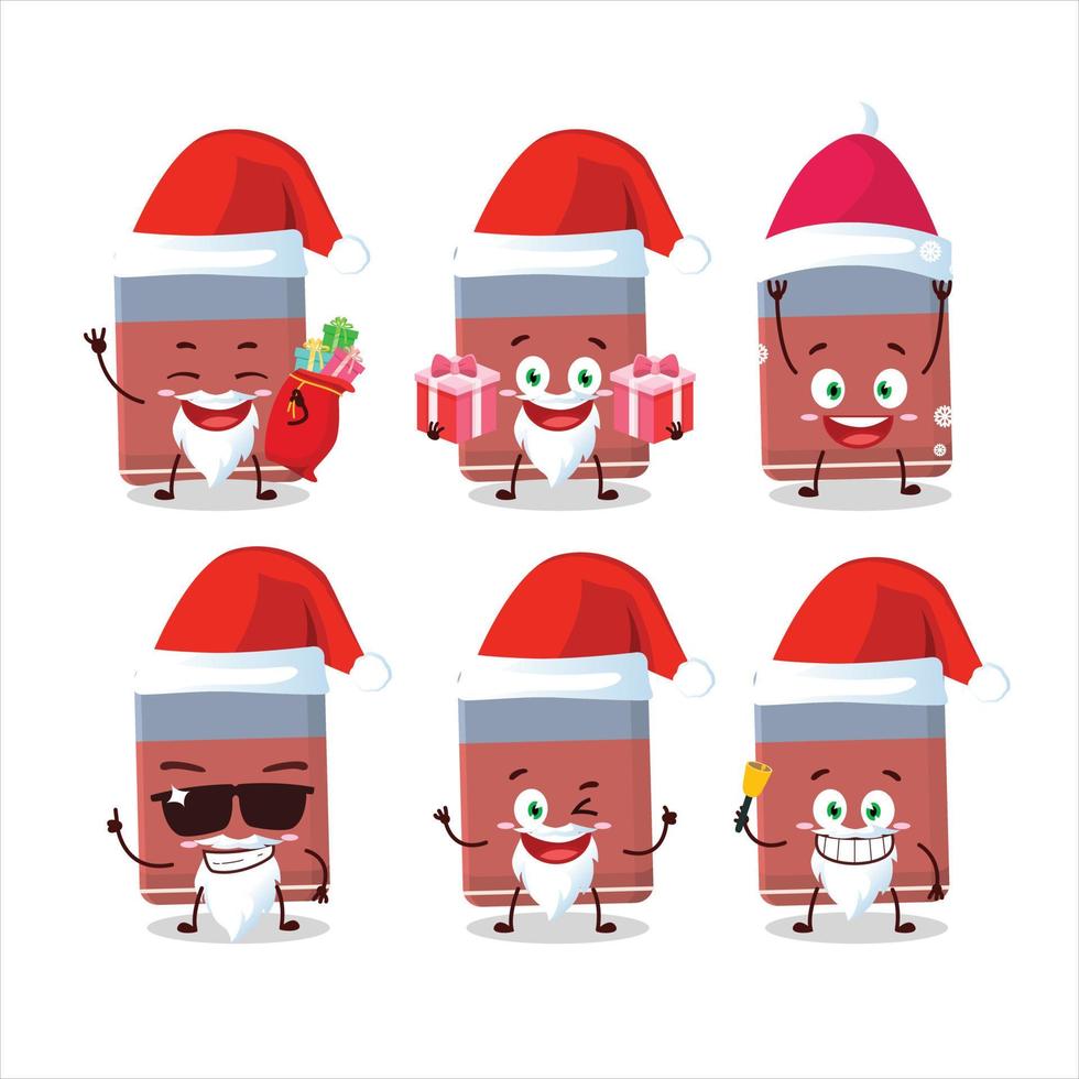 Santa claus Emoticons mit Radiergummi Karikatur Charakter vektor