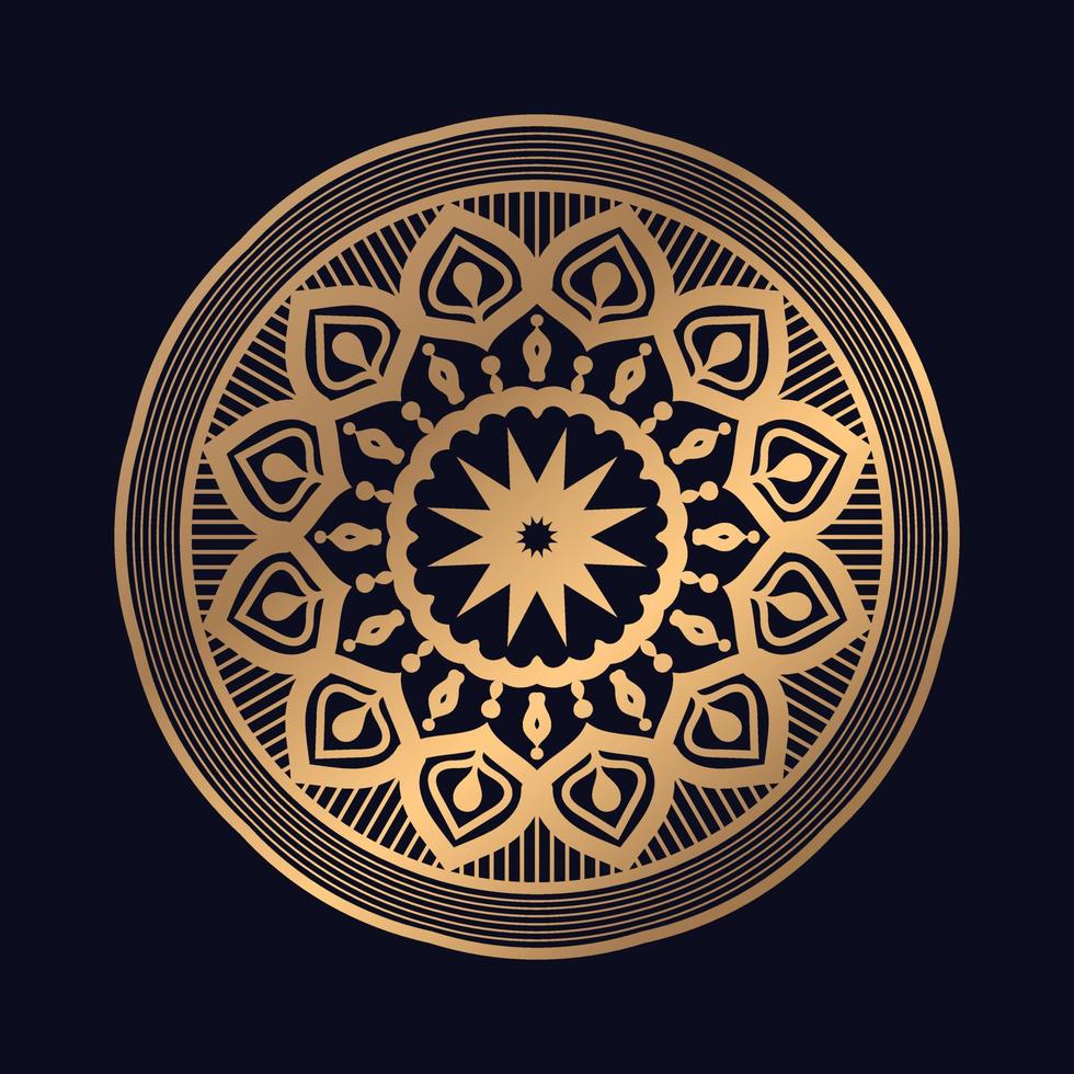 golden abstrakt bunt Mandala Design Hintergrund vektor