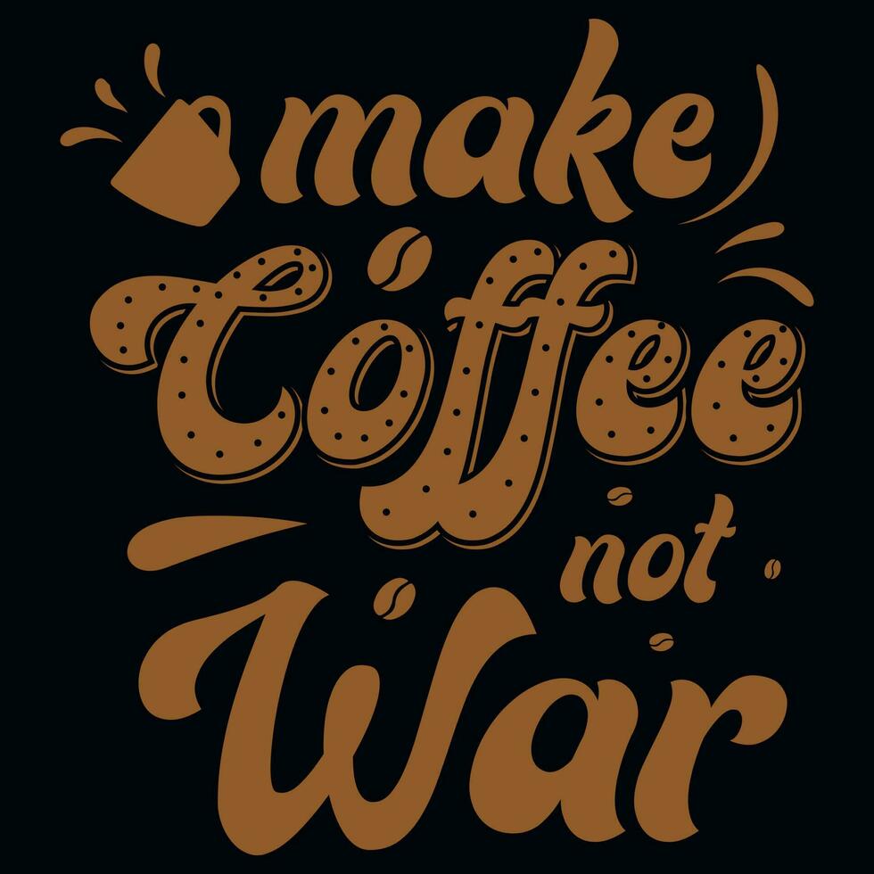 kaffe dryck typografi tshirt design vektor
