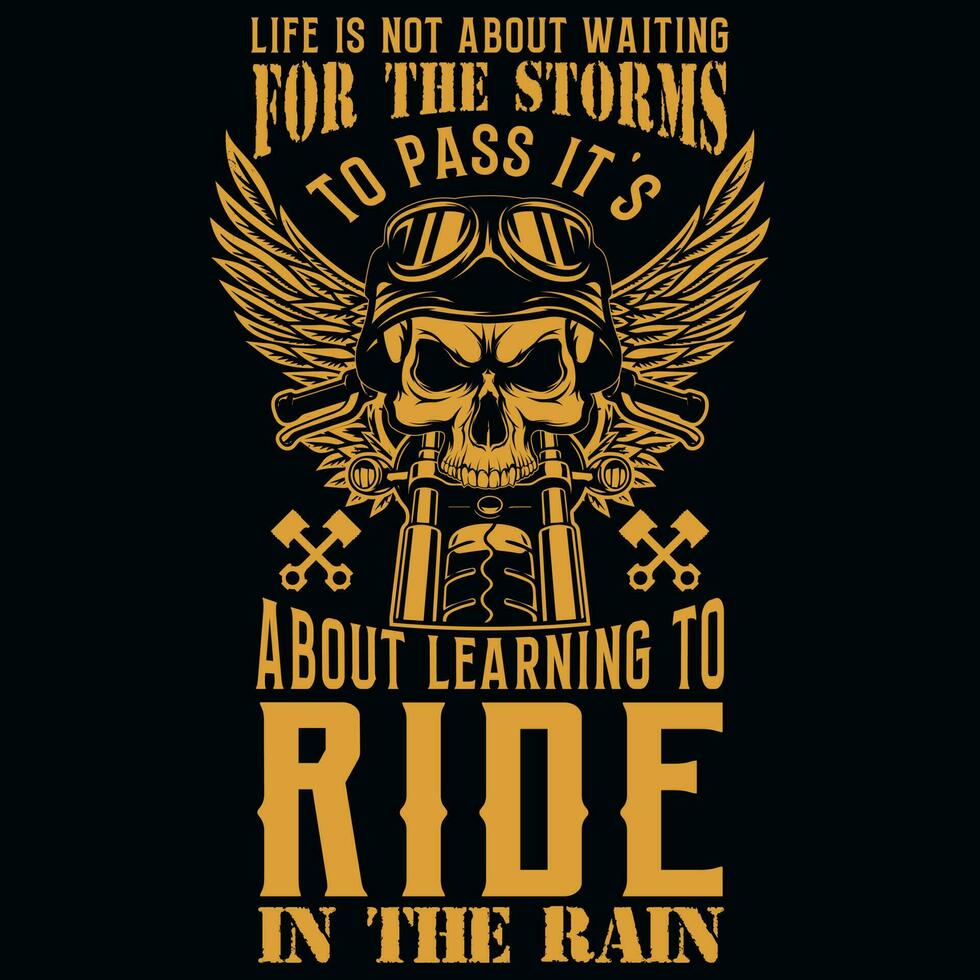 motorcykel ryttare tshirt design vektor