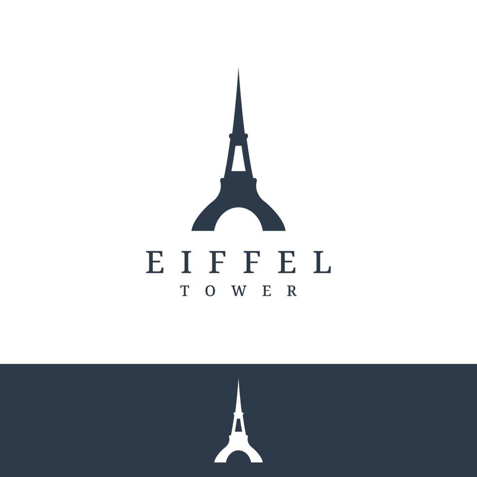 franska eiffel torn byggnad och hög torn logotyp mall design.med redigerbar vektor illustration.