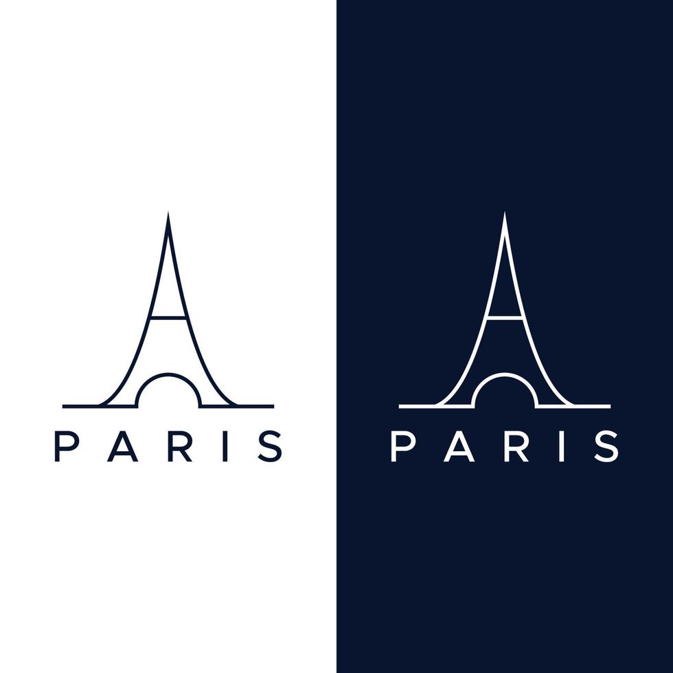 Französisch Eiffel Turm Gebäude und hoch Turm Logo Vorlage design.mit editierbar Vektor Illustration.