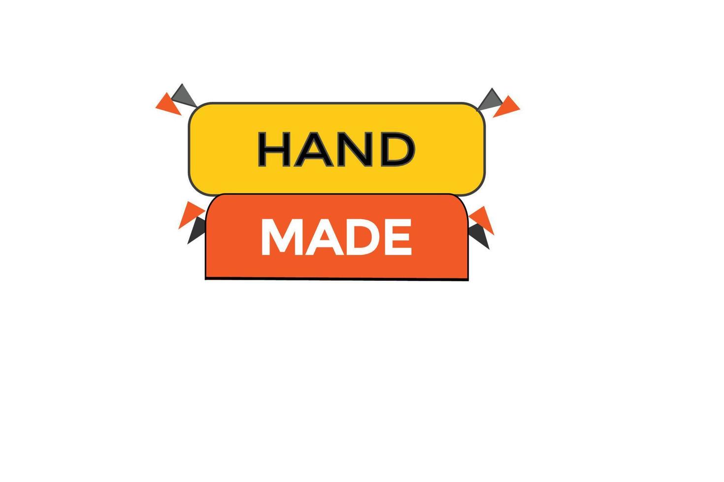 Hand gemacht vectors.sign Etikette Blase Rede Hand gemacht vektor